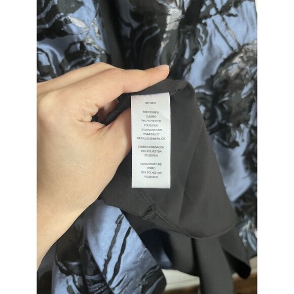 Kay Unger Peony metallic jacquard Jackie Midi Dress Size 2 - Picture 10 of 12